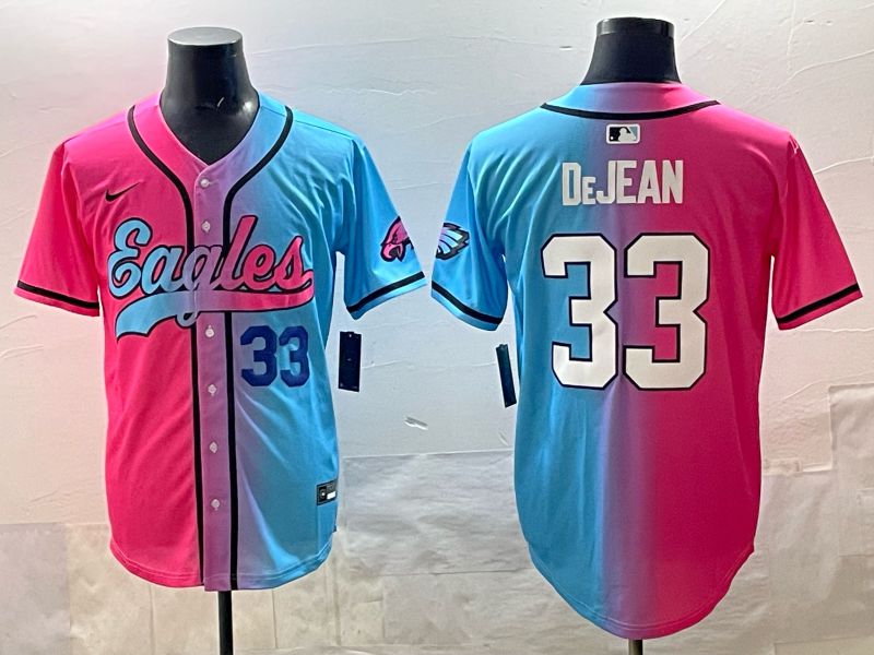 Men 2025 Philadelphia Eagles #33 Dejean Blue pink Nike Limited NFL Jersey style 05->philadelphia eagles->NFL Jersey